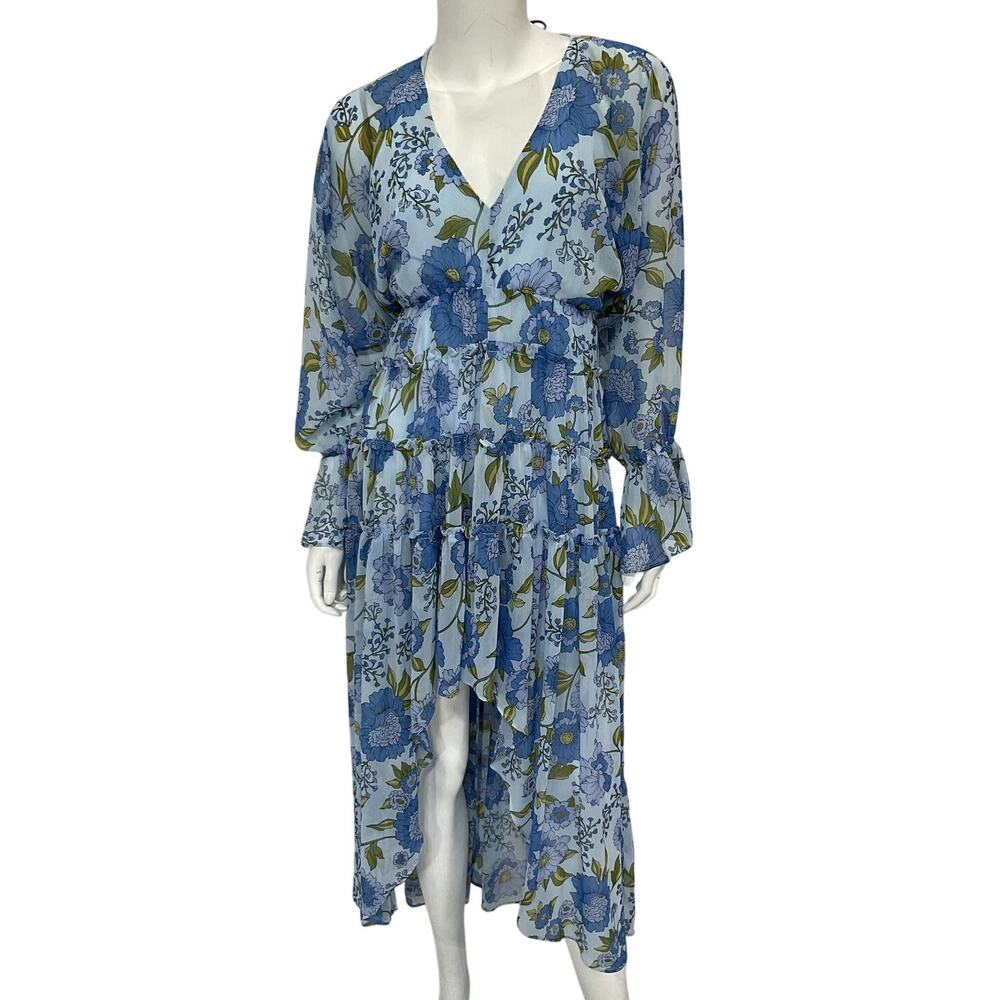 Steve Madden Floral Vintage Blue Sol Dress Size S - Picture 2 of 5